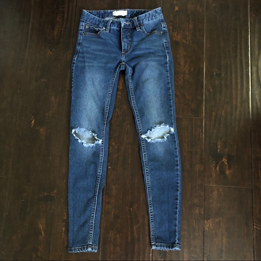 Free People Ripped Skinny Jeans
